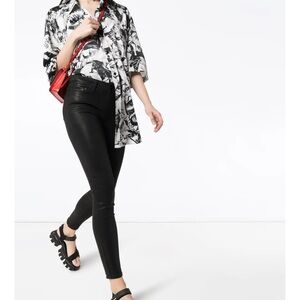 Paige Hoxton High Rise - Skinny Coated Denim